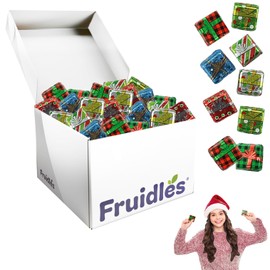 Fruidles Rich Christmas Chocolate Presents Squares Design, Smooth & Creamy, Holiday Party Bag Fillers, Individually Wrapped Multicolor Foils, Kosher Certified Dairy (5 Pounds (Bulk))