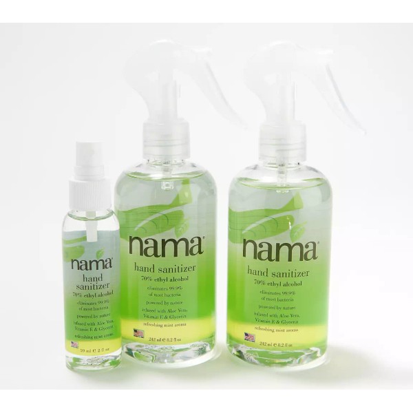 NAMA NIB NAMA Set of 3 Hand Sanitizer Sprays with