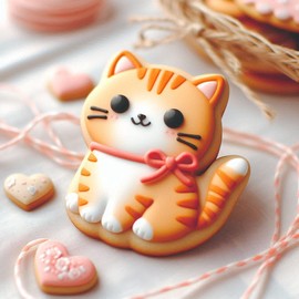 Mini Cat Kitten Treat Cookie Cutter 5 Piece Set from The Cookie Cutter Shop - Mini Paw, Cat Face, Kitten, Trout Cookie Cutters – Tin Plated Steel