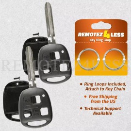Remotez4less 2 For 1998 1999 2000 2001 2002 Toyota Land Cruiser Remote Shell Case Key Cover