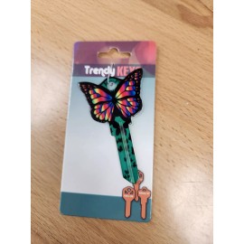 MULTI-COLOR BUTTERFLY SHAPED KWIKSET KW1/KW10 KEYBLANK