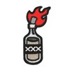 CHBROS Fire Bottle Embroidered Patch Iron on Patches for Clothing
