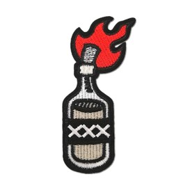 CHBROS Fire Bottle Embroidered Patch Iron on Patches for Clothing Jackets T-Shirt Backpacks...…