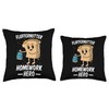 Funny Fluffernutter Homework Hero Quote School Sandwich Throw Pillow