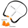 TAORANJU 3 Pairs Caps Banded Earplugs, Soundproof Noise Reduction Ear