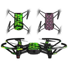 Skin Decal Wrap 2 Pack for DJI Ryze Tello Drone Skull Camouflage Drone NOT Included