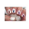 Plaid Deer Head Mix Color Nail Art Decals