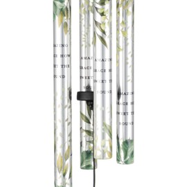 Carson 21" Memorial Windchime 'Amazing Grace How Sweet The Sound' Hymn - Wind Chime Funeral Gift for Loss of Loved One - Indoor Outdoor Decor - Garden Patio Porch Windchimes Wind Spinner