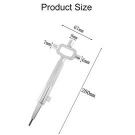 Belvanr Pack of 2 Universal Construction Keys, Architect Key, Zinc Alloy, Construction Site Key with Cylinder Gauge, Multifunctional Construction Key, for Opening, Mortise Cylinder Lock (Silver)