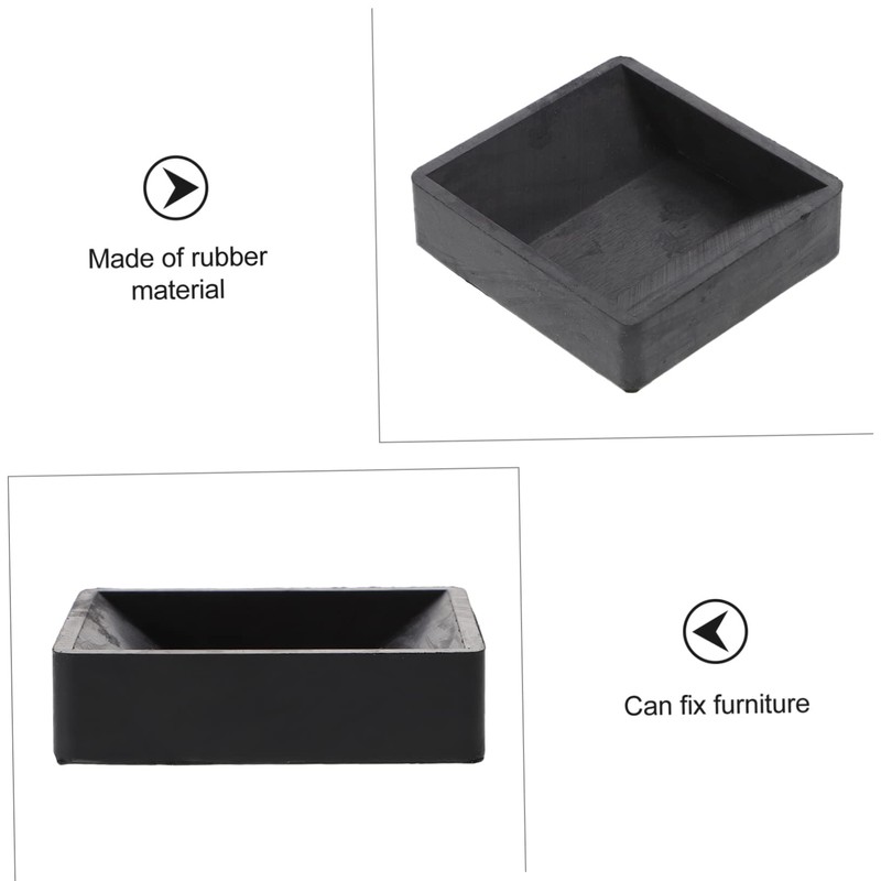 LALAFINA 4pcs Caster Fixing Pads Furniture Leg Protectors Bed Stoppers