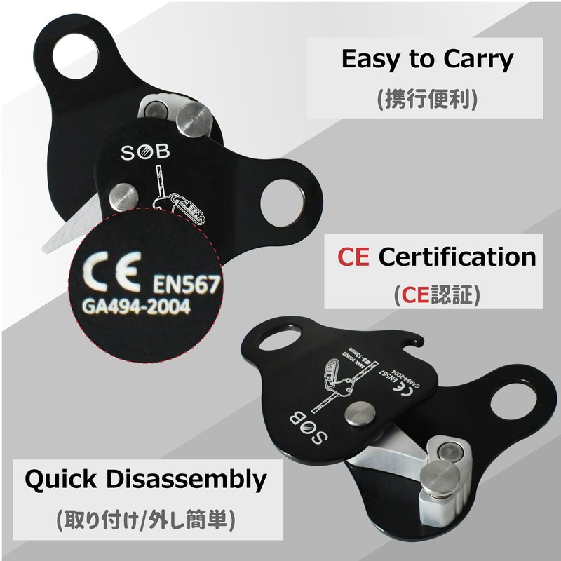 Azarxis Micro Pulley Assender Climbing Pulley Rope Pulley Rigging Rescue