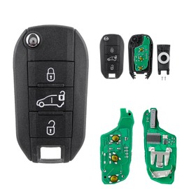 433MHZ 3 Buttons For Citroen Berlingo Key For Citroen Dispatch Key Fob Peugeot Partner Key Peugeot Expert Key Toyota Proace Key 4A / ID51 Chip HU83 Blade Hitag AES