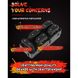 CCIYU Master Power Window Switch 4L2Z-14529-AAA Front Left Driver Side Window Control Switch Fit 2004-2005 for Ford Explorer 2004-2005 for Ford Explorer Sport Trac