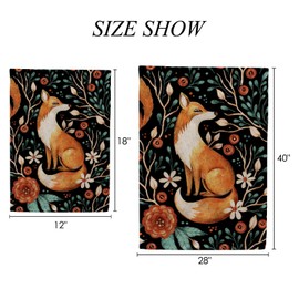 Guitong Garden Flags Cute Fox Fall Forest Flowers Leaves Yard Flag for Outside Vertical Double Sided Seasonal Welcome Flags Polyester for Farmhouse Outdoor Decorative 12x18in