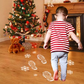 Leesgel Christmas Stencil, Pack of 16 Drawing Stencils Plastic Painting Stencils Reusable Snowflakes Christmas Decoration Wall Design Gifts Christmas Children