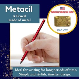 Sunstar Stationery S4482654 Pencil, Metacil, Metallic Red, Metal