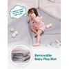 BABELIO Foldable Baby Playpen with Mat, 46" × 46" Portable