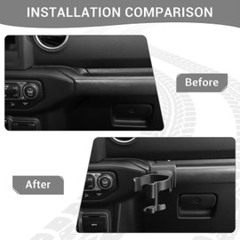 PDKLIN JL Soporte multifunción para teléfono para Jeep Wrangler JL Gladiator JT 2018 2019 2020 2021 2022 2023 2024 Accesorios de montaje en tablero