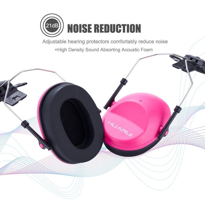 HUARUI Noise Cancelling Helmet Attachable Ear Muffs Blocking Sound Reduction