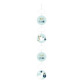 PD-Party 7024304 Plastic Hanging Party Decoration | Celebrations - Newborn Baby Boy, Multicoloured, 14 cm Length x 14 cm Width x 120 cm Height