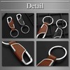 BUZZxSELECTION AC116 Men's Key Chain Stylish Key Ring Leather Metal