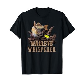 Large Walleye With Fishing Lure Drawing: Walleye Whisperer T-Shirt