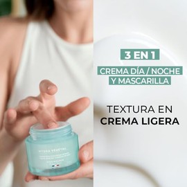 Yves Rocher Crema Facial Da y Noche Extra Hidratante Hydra Vegetal - Tratamiento facial 3 en 1 - Hidrata, Suaviza e Ilumina la piel del rostro - con  