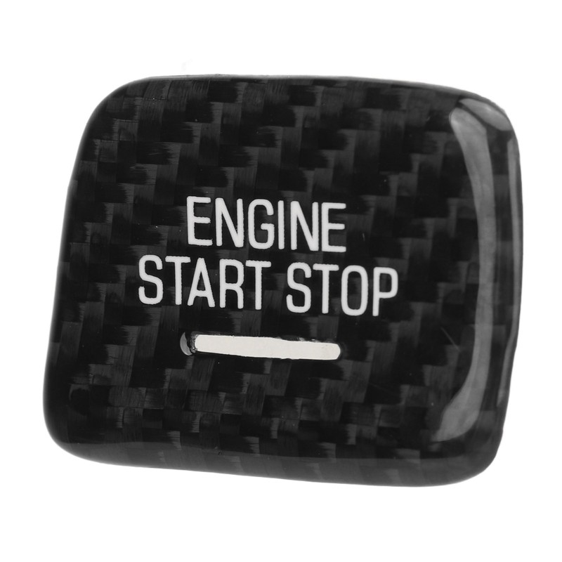 Engine Push to Start Button Cover Carbon Fiber Start Switch