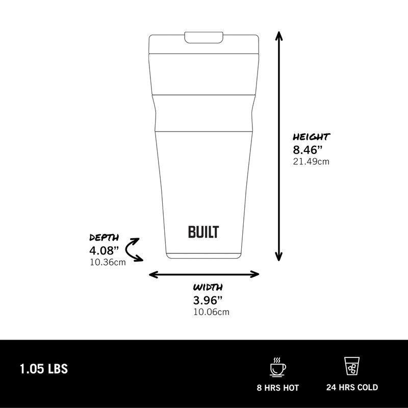 BUILT 24oz Shasta Double Wall Vacuum Insulated Stainless Steel Tumbler