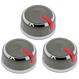 ORIGPARTS 66753 Lighted Main Burner Control Knobs for Weber Genesis II LX Series (Model Years 2017 and Newer), OEM Replacement Parts, Control knob kit Set of 3