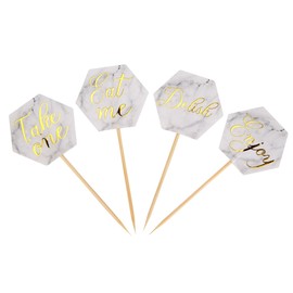 Neviti 772546 Scripted Marble Food Picks