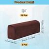 sourcing map 2Pcs Stretch Armrest Covers, Polyester Soft Couch Armchair