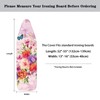 Oamsistay Floral Iron Board Pad, Elastic Edge Ironing Board Cover,