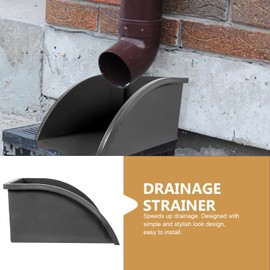 Baluue Rain Gutter Downspout Splash Block - 11" x 8" PVC Gutter Extensions Guard Extender Down Spout Diverter Drain for Garden, Yard, Grey