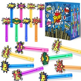 24PCS Bubble Wands Toys for Kids Hero Birthday Party Favors Supplies Decorations, Classroom Prizes, Pinata Fillers, Goodie Bag Stuffers Gifts, Easter Fillers