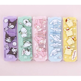 Bandal & Neoul Cepillo De Pelo Plegable Y Espejo De Kitty Y Sus Amigos - Licencia Oficial (Azul Cinnamoroll)