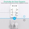 Multicontacto de Pared 6 Tomas con 3 USB, Protección Contra