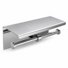 Dual Roll Toilet Paper Holder with Shelf – Stainless Steel