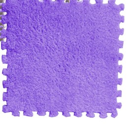 Pack of 10, 30 x 30 cm / 11.8 x 11.8 inches, plush puzzle foam floor mat, non-slip puzzle area rug, play mat for the room floor (purple)