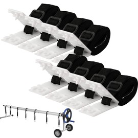 Honeyhouse Universal Mounting Tape for Pool Reel, 8 Pieces/Set Fixing Straps and Clips, Fixed Accessories for Solar Foil Pool Reel