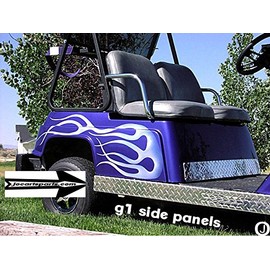 Fits Yamaaha G1 Golf Cart Diamond Plate Flat Side Panels