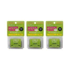 Brace Power Fiber Ptosis Prevention Tape Hard Type Double Thread Clear 0.05 inch (1.2 mm) Wide 60 Pack x 3 Pack