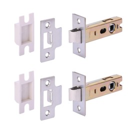 HANDLEZONE® 2 Pack 76mm / 3 inch Satin Stainless Steel Premium Tubular Mortice Latch, Catch for Internal Timber Doors