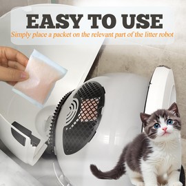 PurifyLogix Odor Remover Refills Compatible with Whisker OdorTrap Pod and Litter-Robot, Cat Toilet Odor Eliminates Deodorizing for Traditional Litter Boxes, 12 Pack Litter Deodorizer, No box included