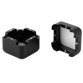 Joyzan Cue Tip Chalk Holder, Portable Mini Pool Cue Tip Tool Billiard Accessory Pool Snooker Chalk Holder Magnet Inside Lubricate Detachable Cap(Black)