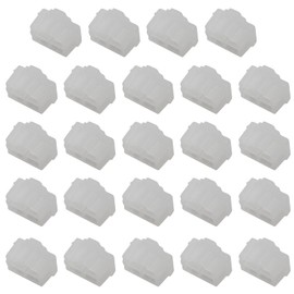 Bonsicoky 24 PCS RJ45 Dust Covers - Silicone Ethernet Hub Port RJ45 Plugs Protector Stopper Caps - Port Protector for Hub, TV, Computer - Clear