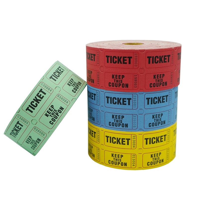 DNB 4000 Pairs Raffle Tickets - 4 Color Set of