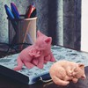 2Pcs Silicone Cat Mold 3D Cat Rose Soap Mold Silicone