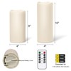 GenSwin Outdoor Candles with Remote Timer for Lanterns, 2 Pack