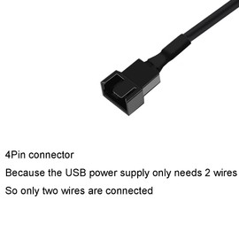 FBHDZVV 5Pcs USB to 3Pin/4Pin PWM PC Fan 5V USB Sleeved Fan Power Adapter Cable, USB to 3 Pin/4 Pin Case Fan Computer Cooler Cooling Fan Power Cable (11.8inch 30cm)